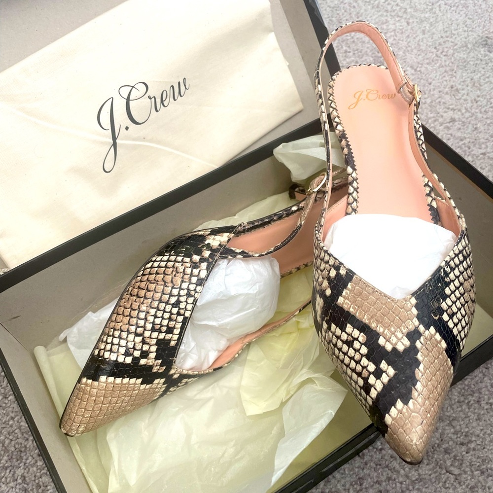 Snake Skin Colette pumps made by J. Crew